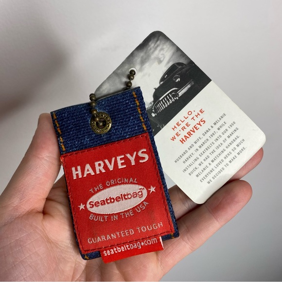 Harveys Seatbelt Purse Bag Y2K Denim Jean Blue - Picture 13 of 13